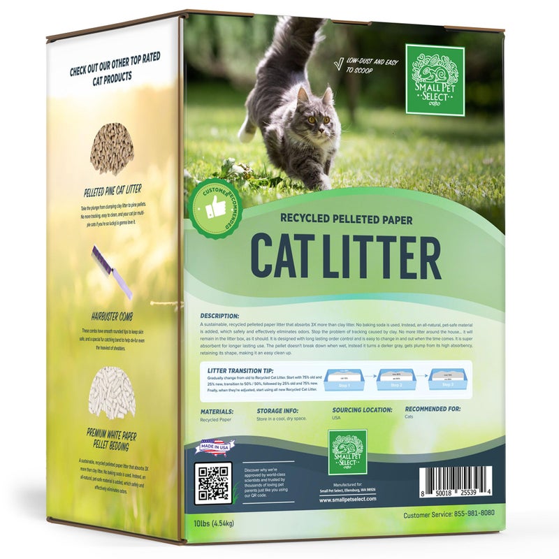 Small Pet Select-Recycled Pelleted Paper Cat Litter 10lb - Image 2